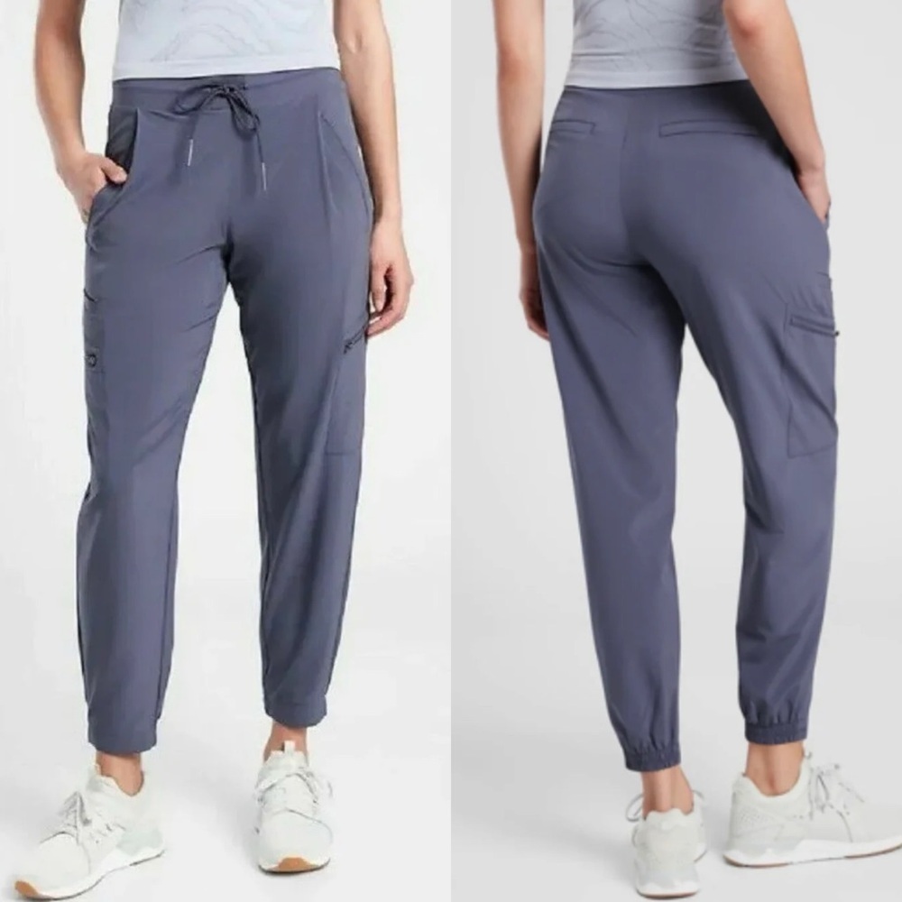 Athleta Venture Pant Violet Blue Travel Pull On Jogger UPF 50 Lightweight Size 2